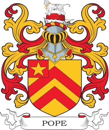 POPE family crest POPE family crest